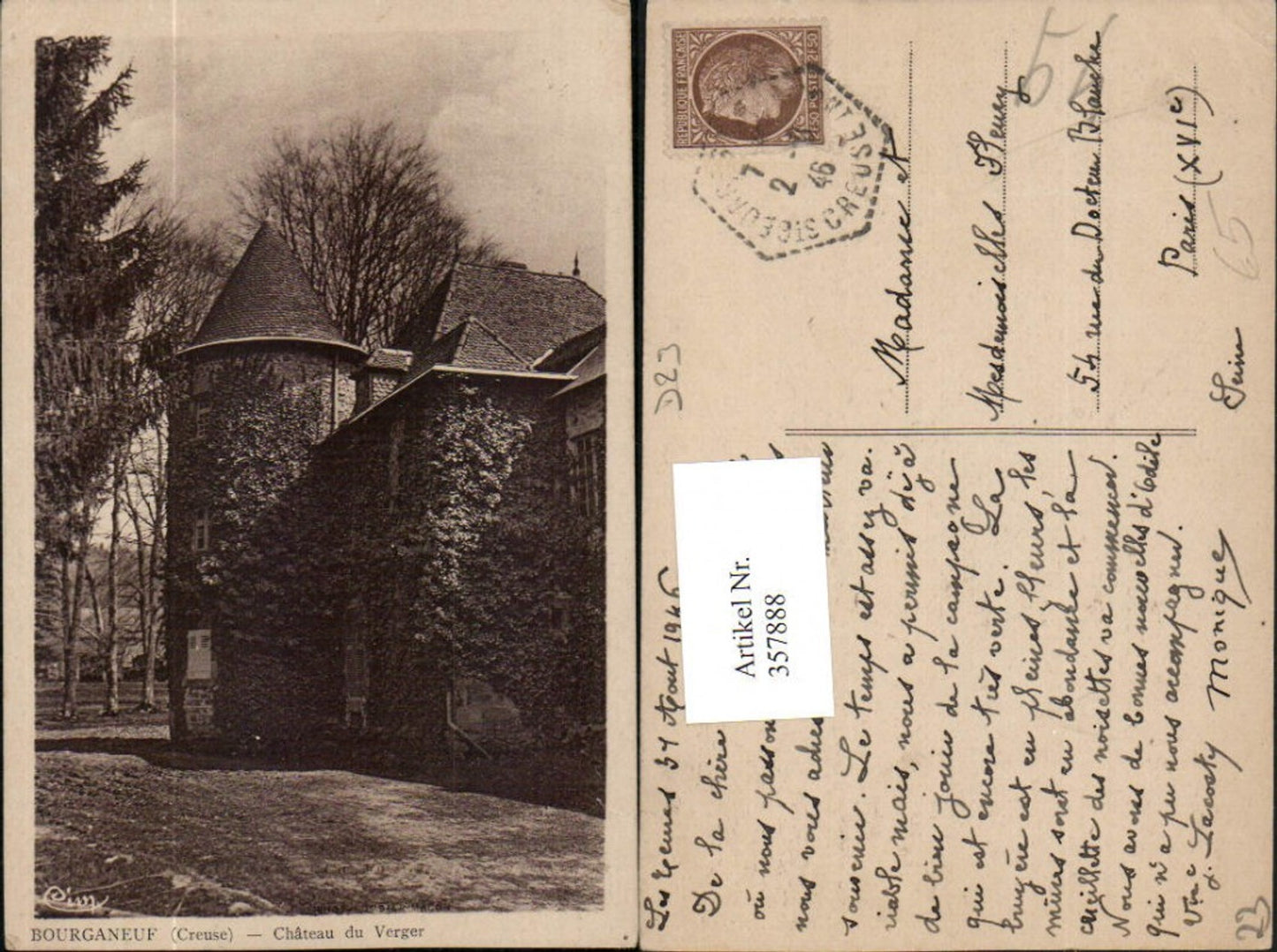 357888,Limousin Creuse Bourganeuf Chateau du Verger Schloss