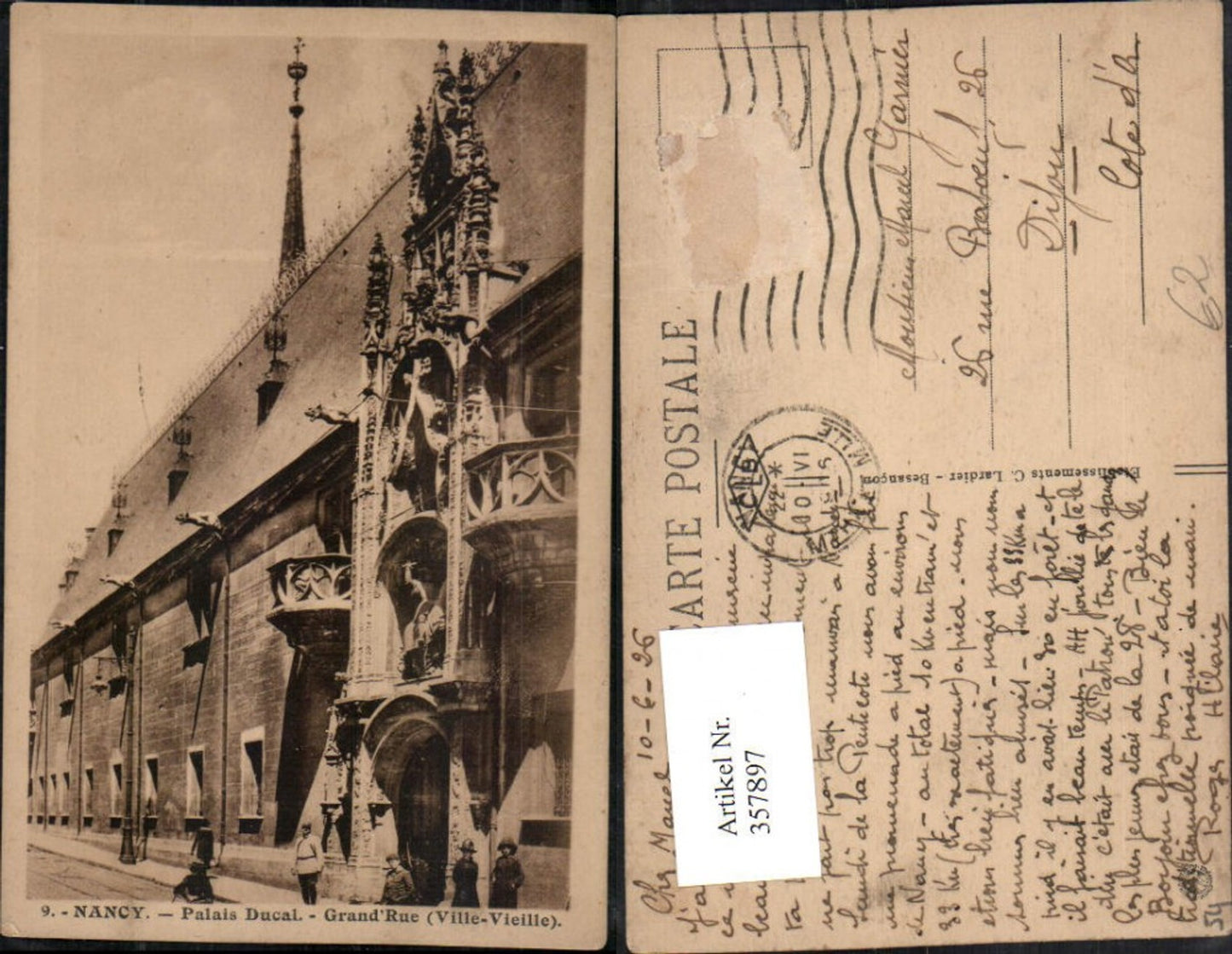 357897,Lothringen Meurthe-et-Moselle Nancy Palais Ducal Grand Rue Dogenpalast