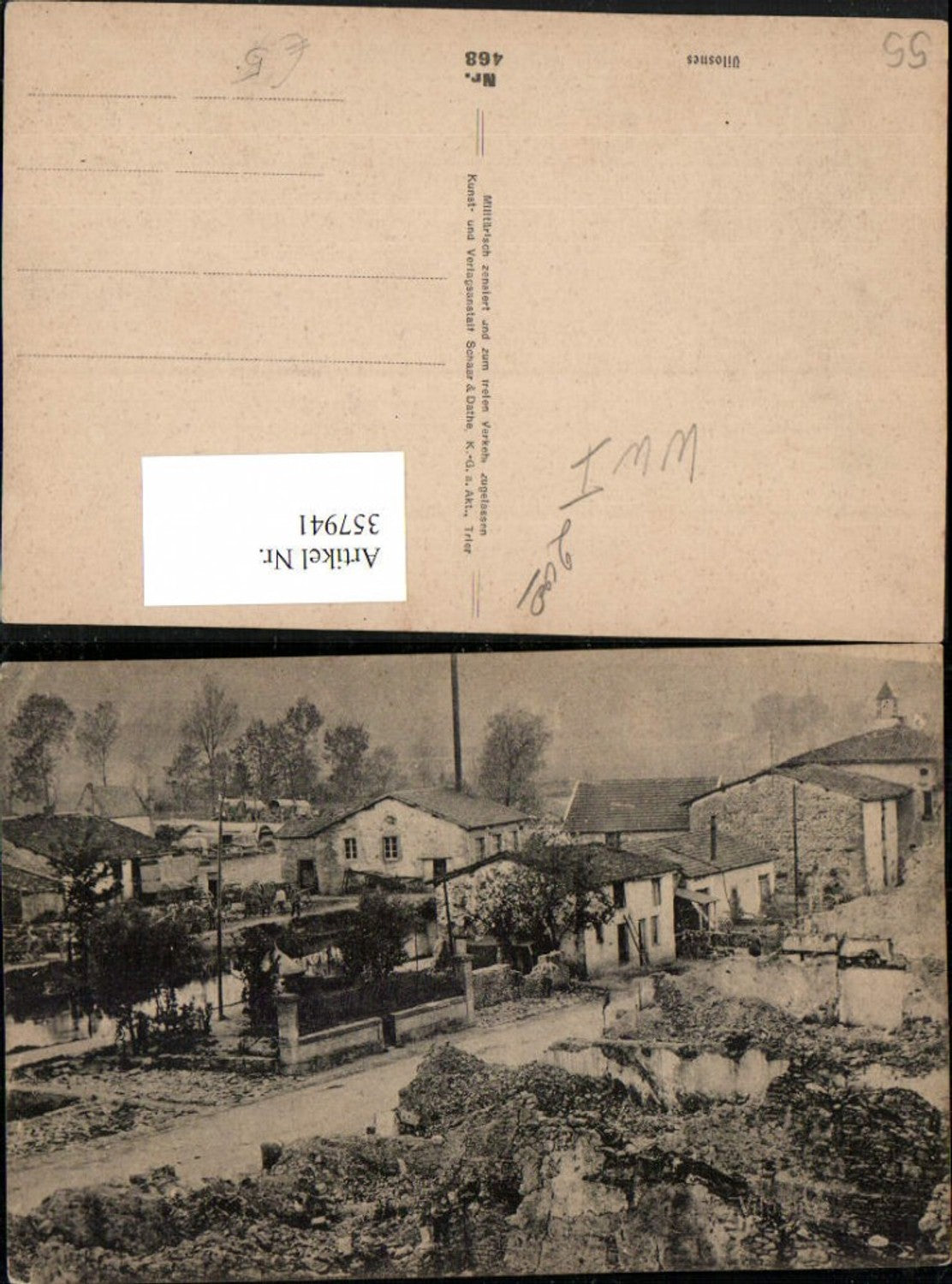 357941, Lorraine Meuse Vilosnes Partial view Destruction