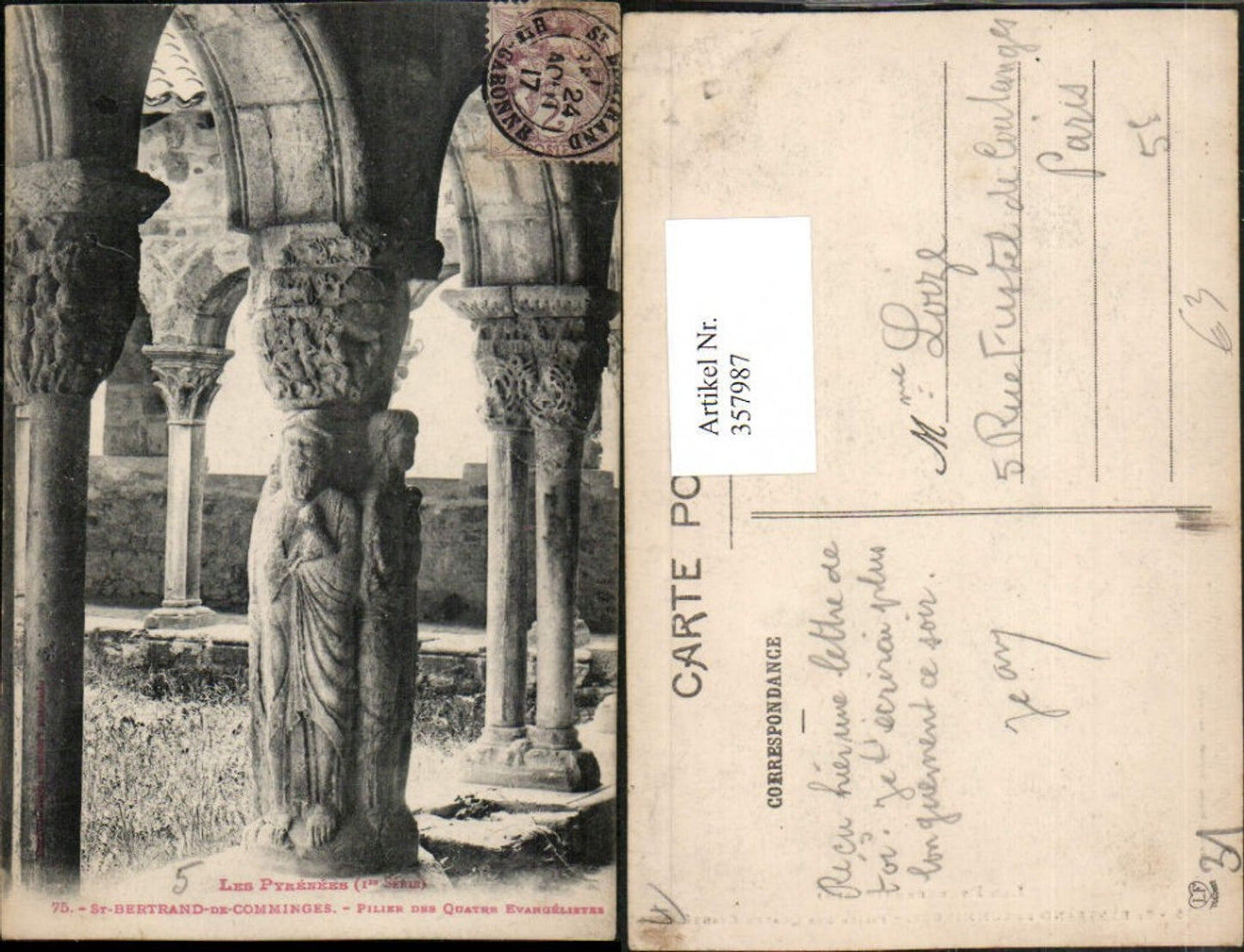 357987,Midi-Pyrenees Haute-Garonne Saint-Bertrand-de-Comminges Pilier des Quatre Evangelistes