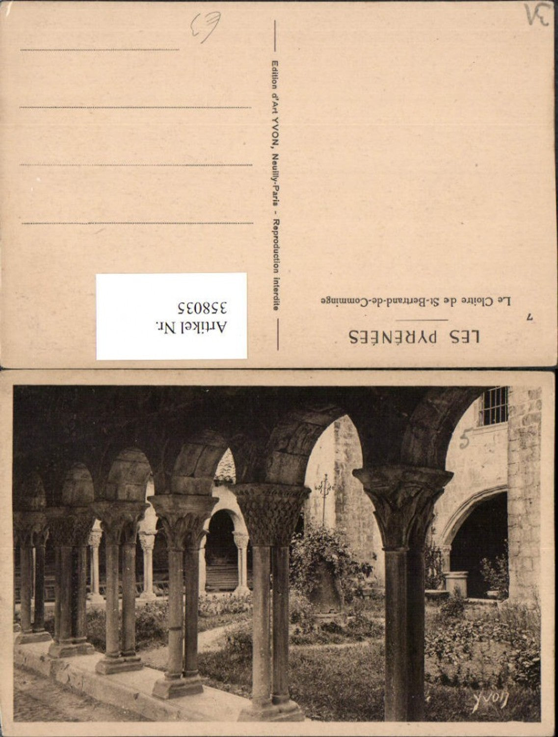 358035,Midi-Pyrenees Haute-Garonne Le Cloitre de St-Bertrand-de-Comminge Kloster Arkaden
