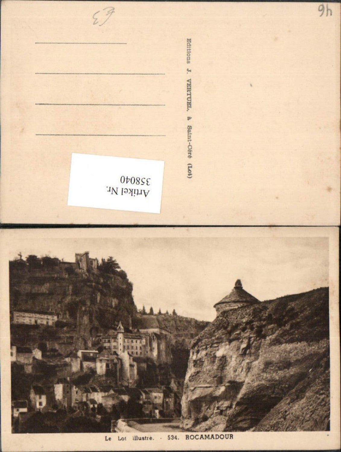 358040,Midi-Pyrenees Lot Rocamadour Teilansicht