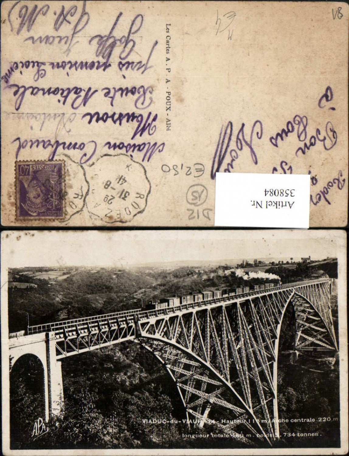 358084,Midi-Pyrenees Tarn Tanus Viaduc-du-Viaur Viadukt Brücke