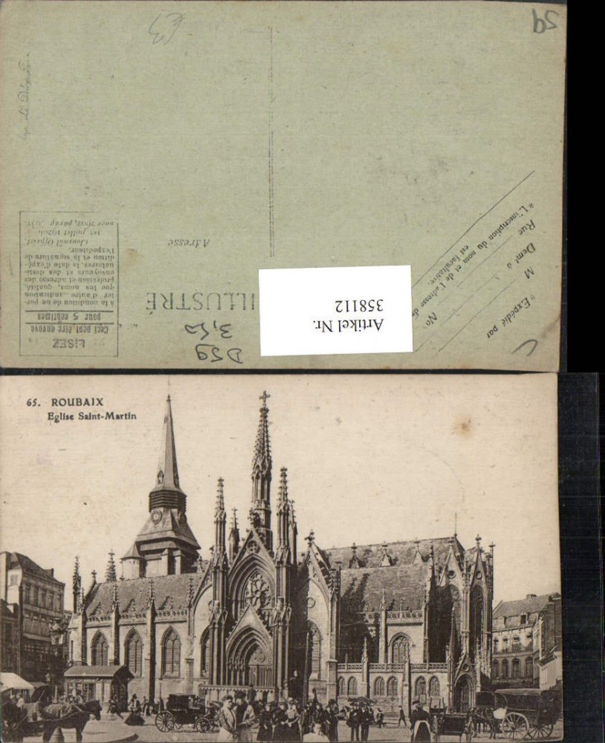 358112,Nord-Pas-de-Calais Nord Roubaix Eglise Saint-Martin Kirche