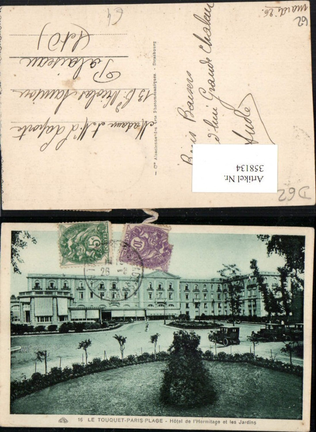 358134,Nord-Pas-de-Calais Pas-de-Calais Touquet-Paris-Plage Hotel de Hermitage et les Jardins