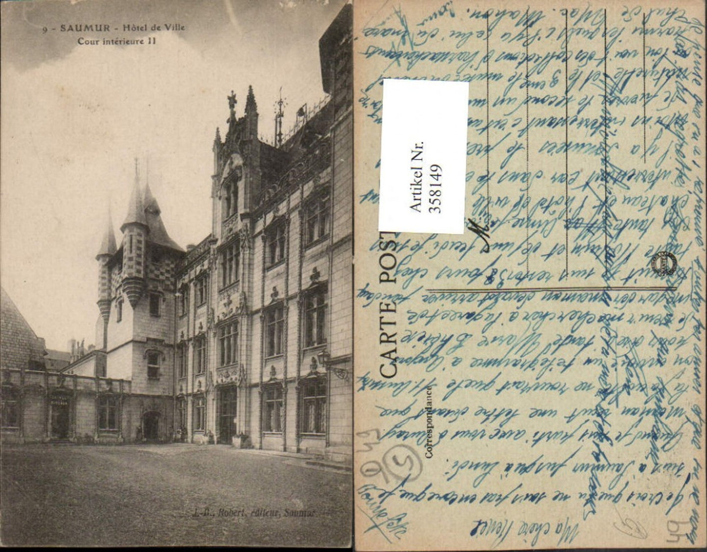 358149,Pays de la Loire Maine-et-Loire Saumur Hotel de Ville Cour interieure Rathaus Hof