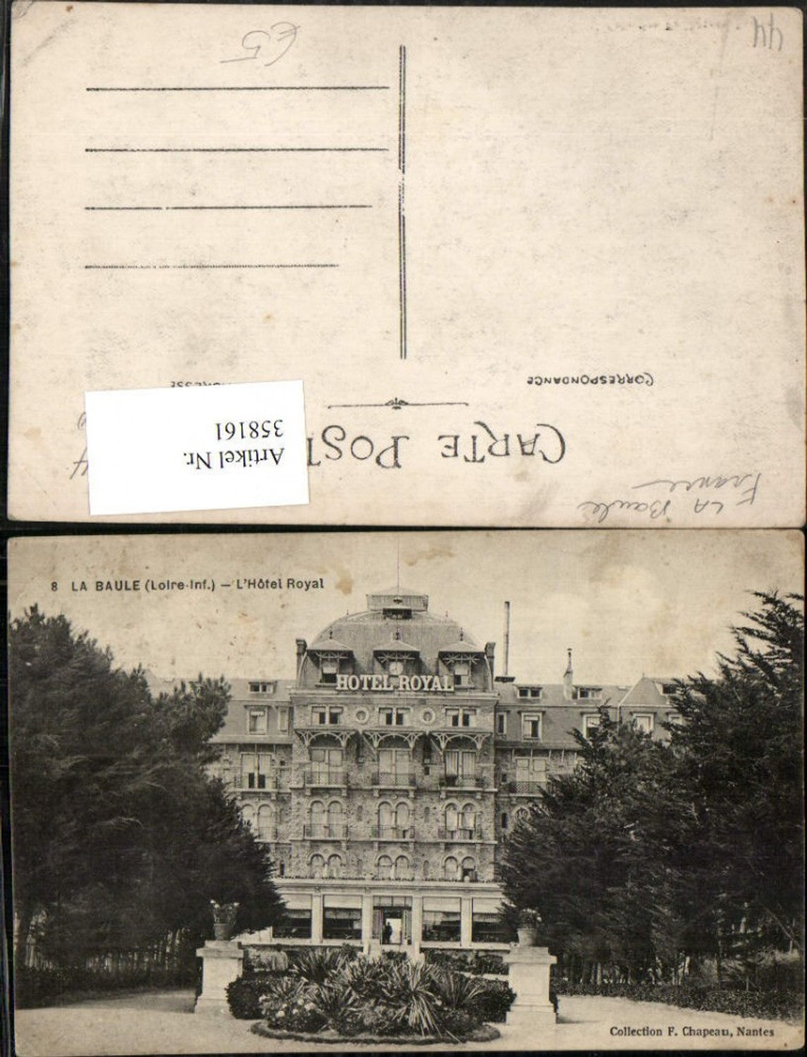 358161,Pays de la Loire Loire-Atlantique La Baule L'Hotel Hotel Royal