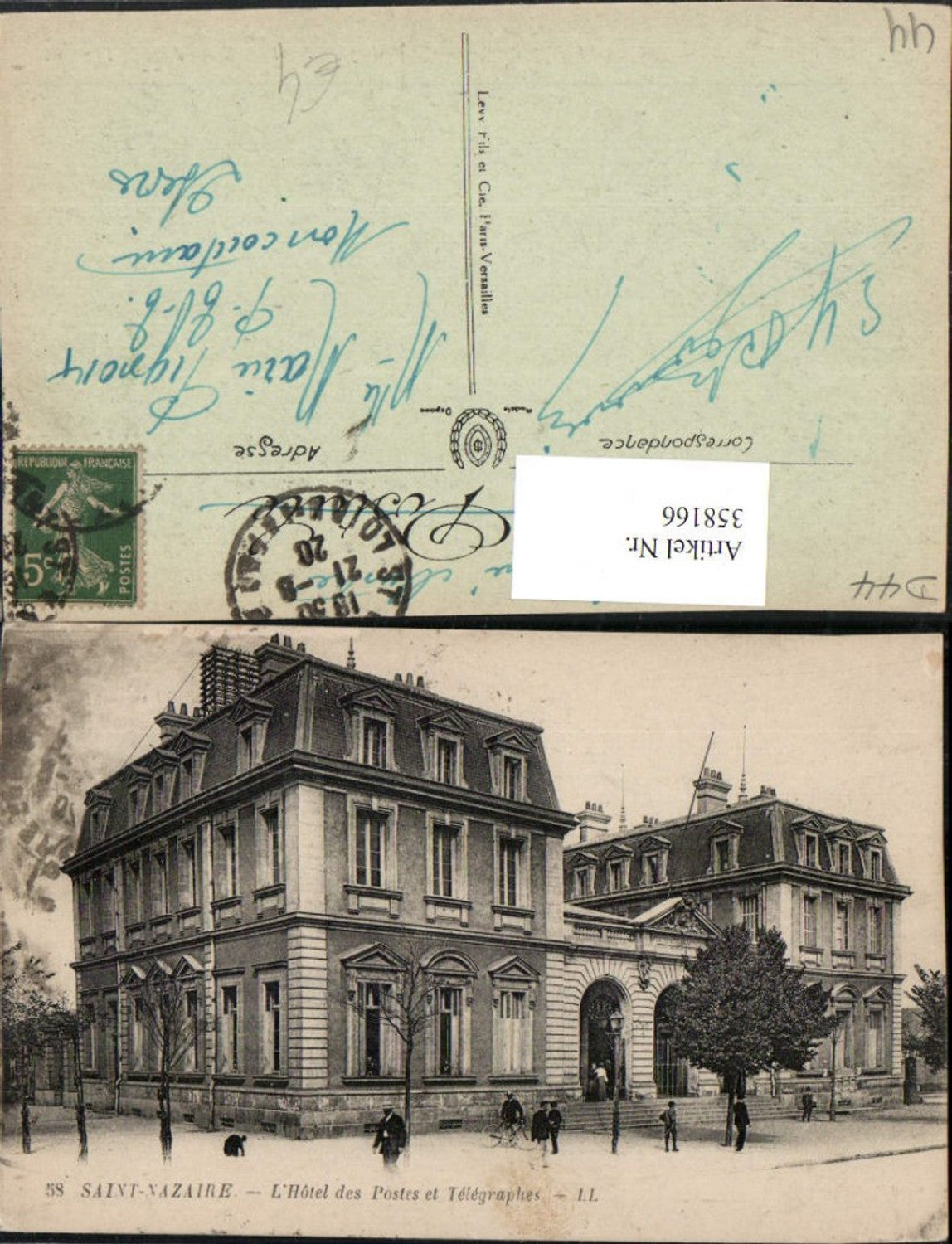 358166,Pays de la Loire Loire-Atlantique Saint-Nazaire L'Hotel des Postes et Telegraphes Postamt