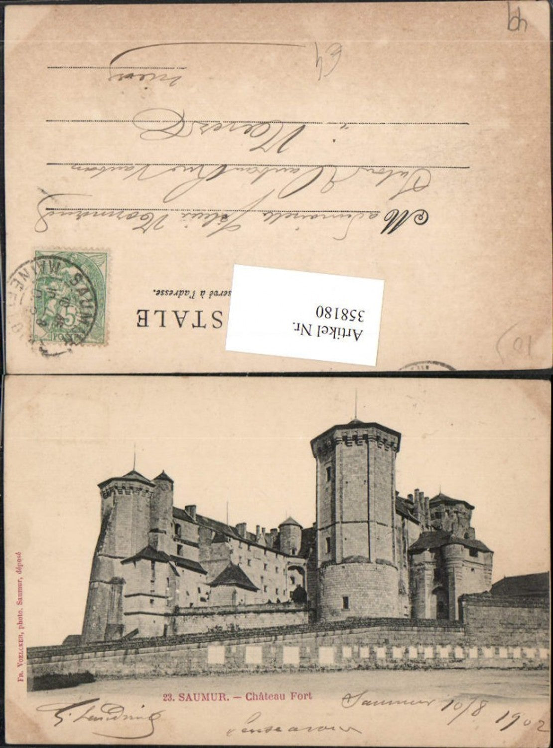 358180,Pays de la Loire Maine-et-Loire Saumur Chateau Fort Schloss Turm