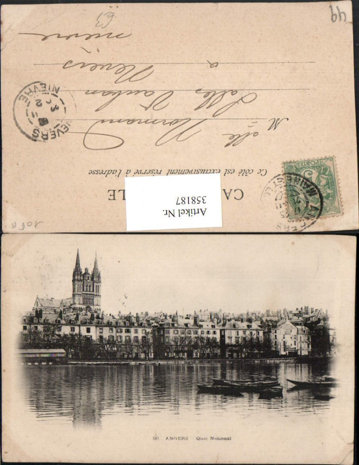 358187,Pays de la Loire Maine-et-Loire Angers Quai National Teilansicht Kirche