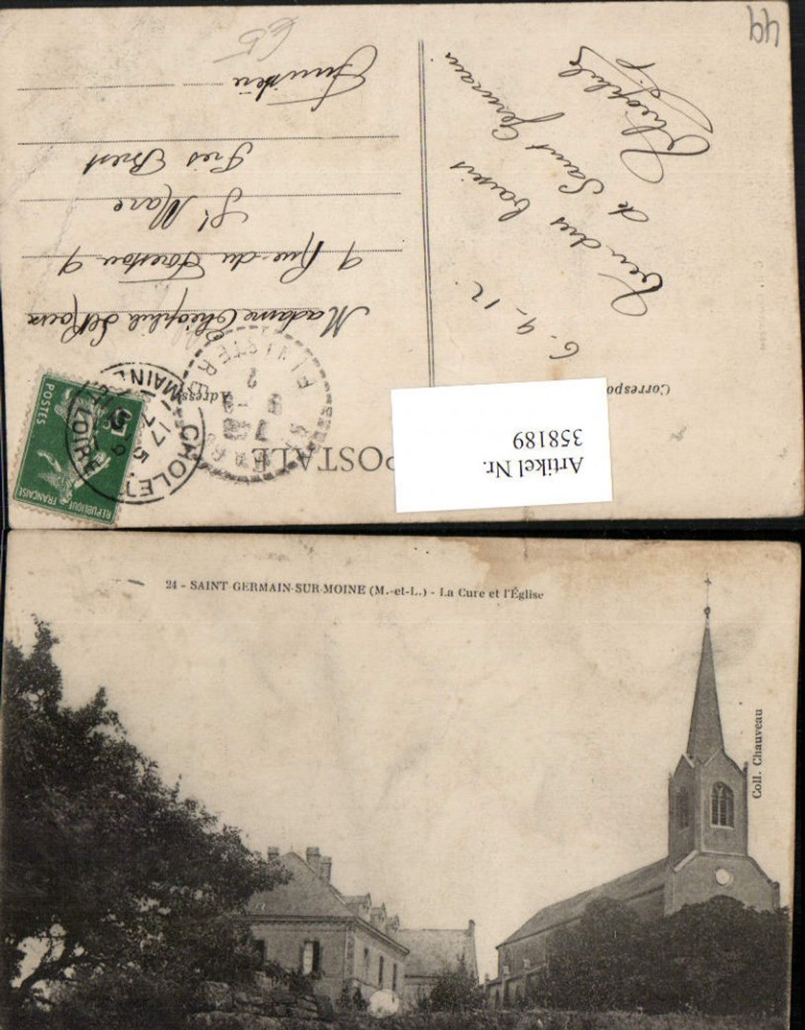 358189,Pays de la Loire Maine-et-Loire Saint-Germain-sur-Moine La Cure et Eglise Kirche
