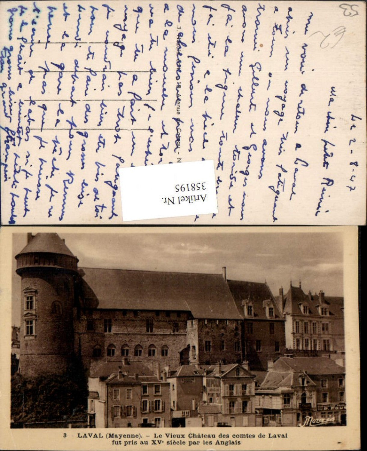 358195,Pays de la Loire Mayenne Laval Le Vieux Chateau des comtes de Laval Schloss