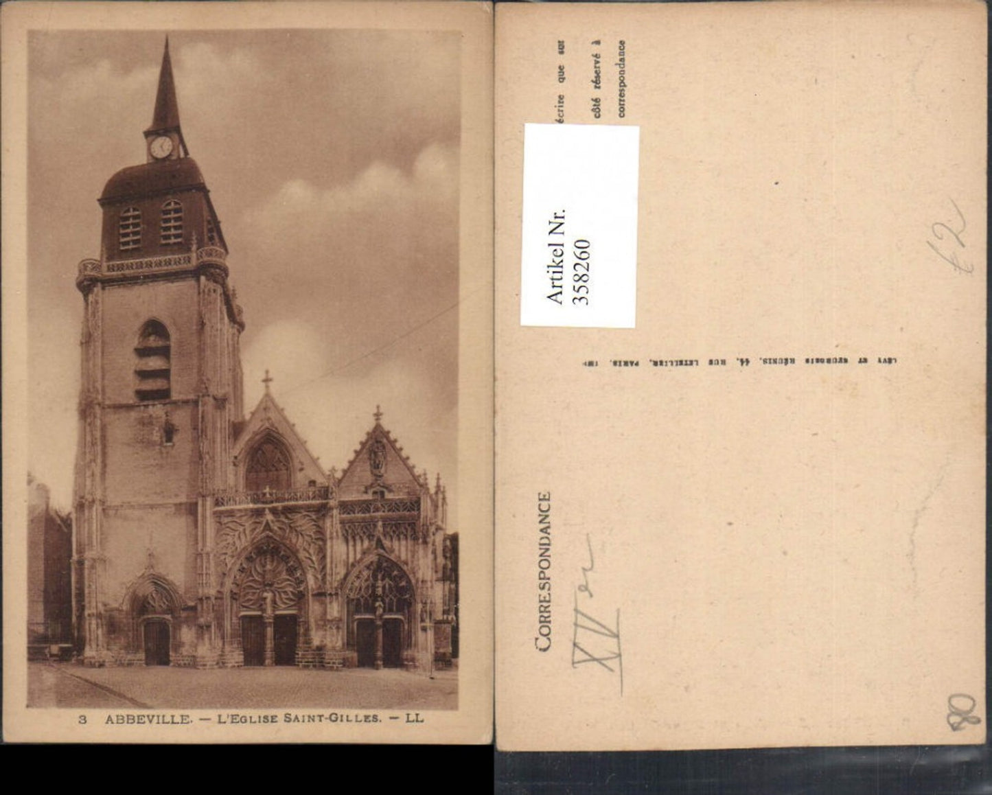 358260,Picardie Somme Abbeville L'Eglise Saint-Gilles Kirche