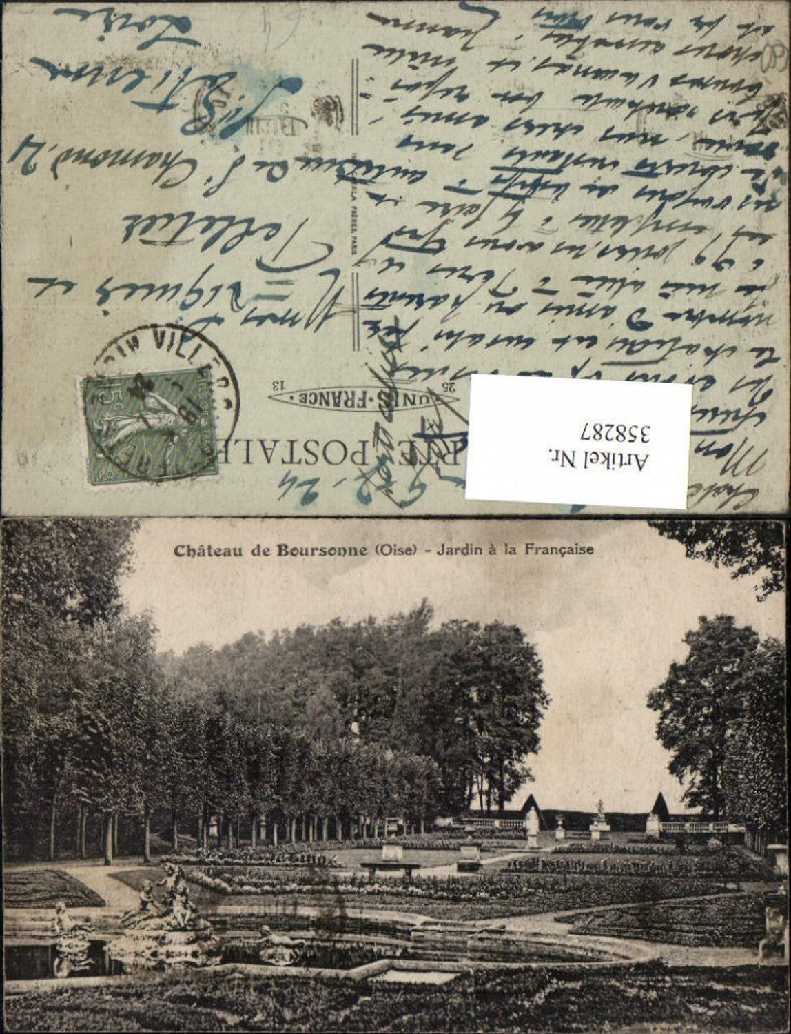358287,Picardie Oise Chateau de Boursonne Jardin a la Francaise Garten