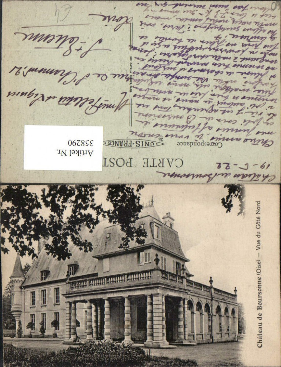358290,Picardie Oise Chateau de Boursonne Schloss