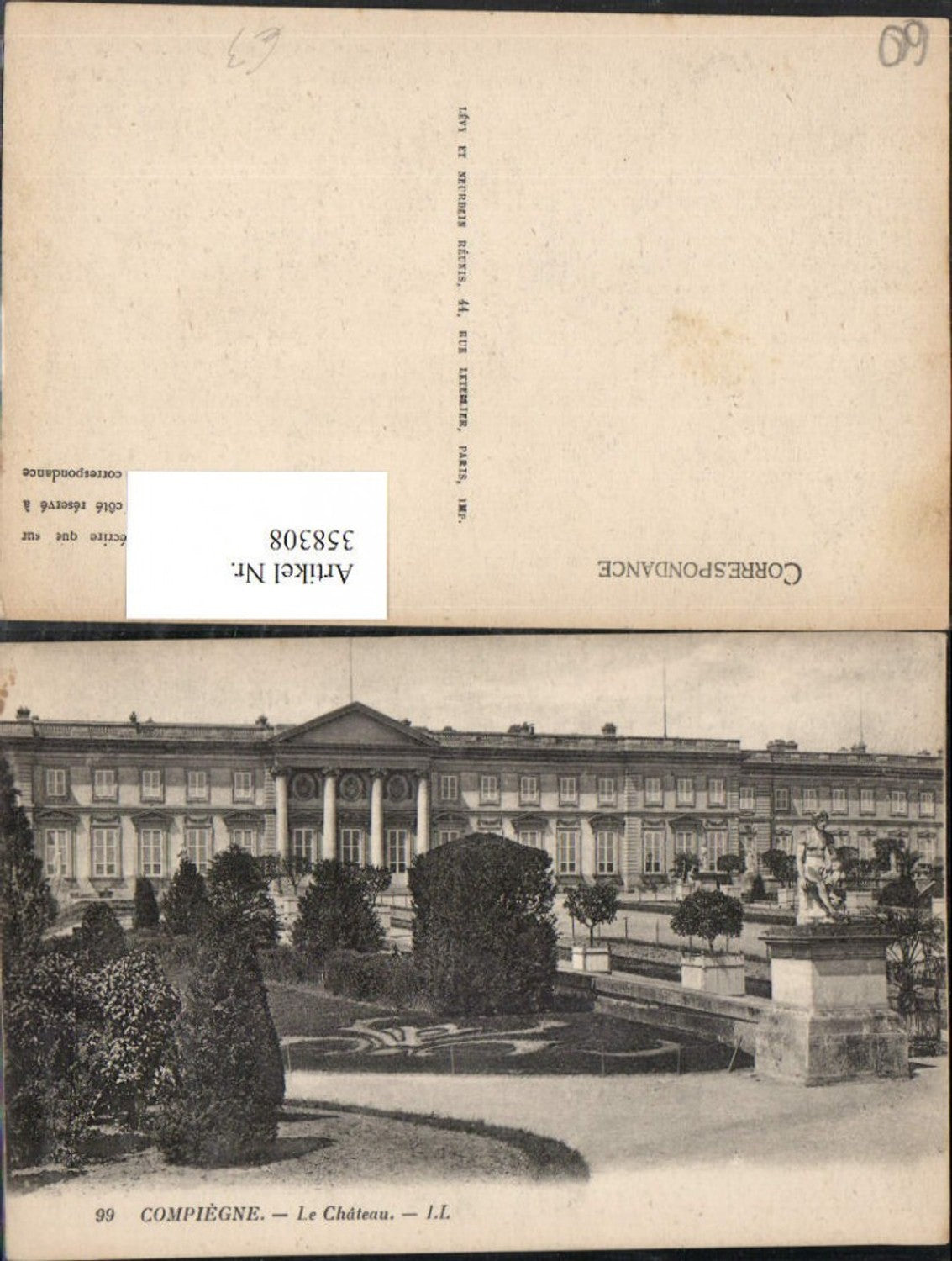 358308,Picardie Oise Compiegne Le Chateau Schloss