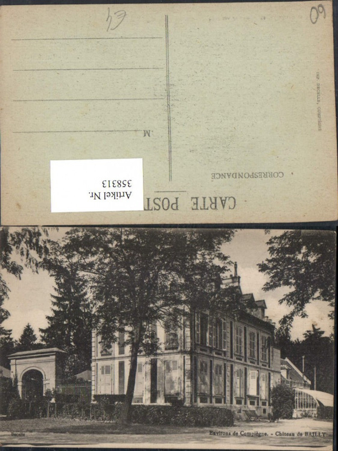 358313,Picardie Oise Compiegne Chateau de Bailly Schloss