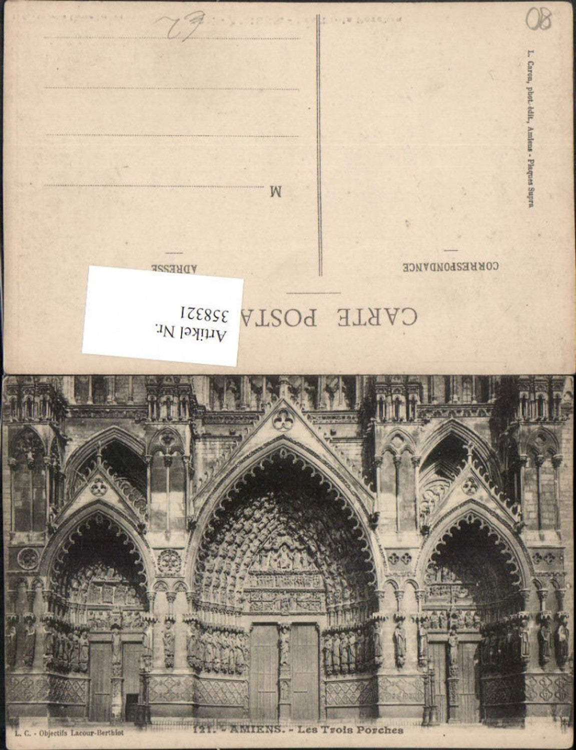 358321,Picardie Somme Amiens Les Trois Porches Kirche Kirchenportal