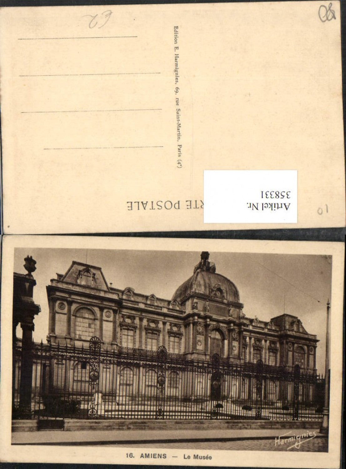 358331,Picardie Somme Amiens Le Musee Museum Gebäude