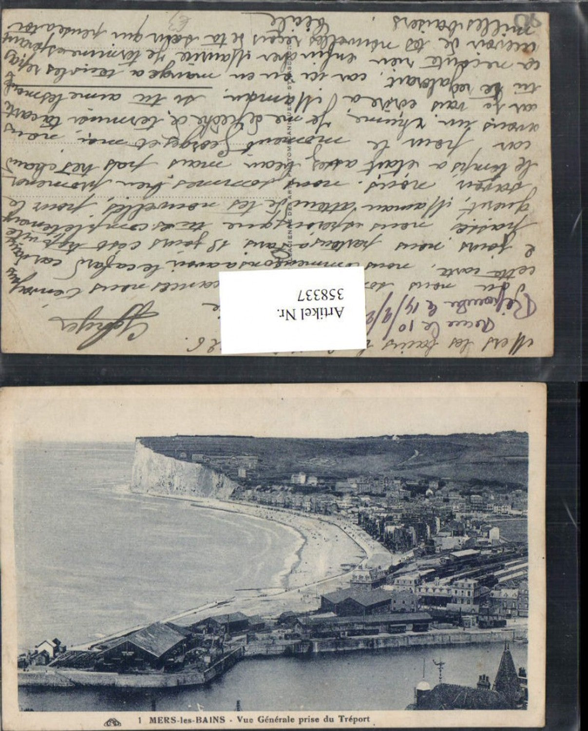 358337,Picardie Somme Mers-les-Bains Vue Generale prise du Treport Totale