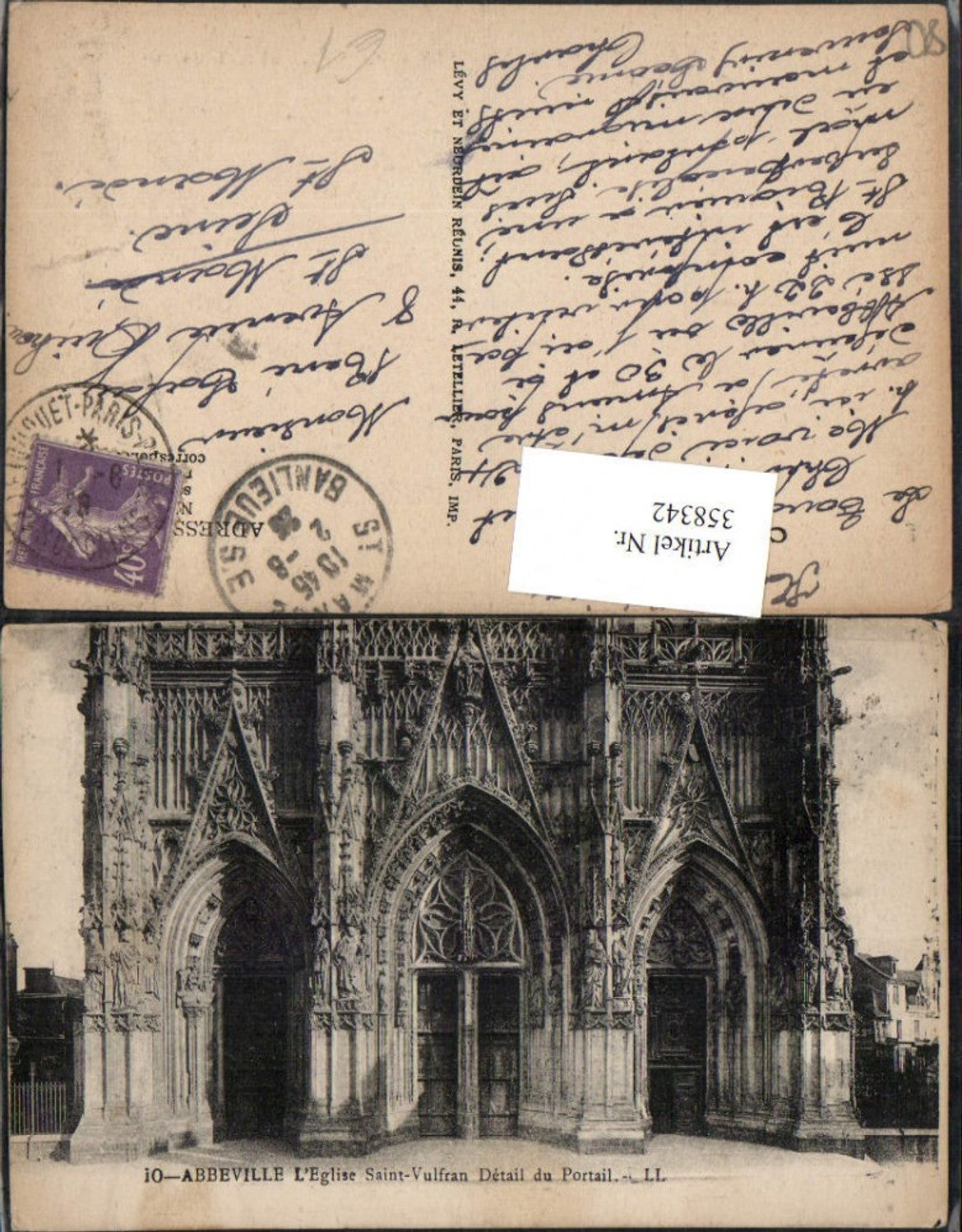 358342,Picardie Somme Abbeville L'Eglise Saint-Vaulfran Kirche Kirchenportal
