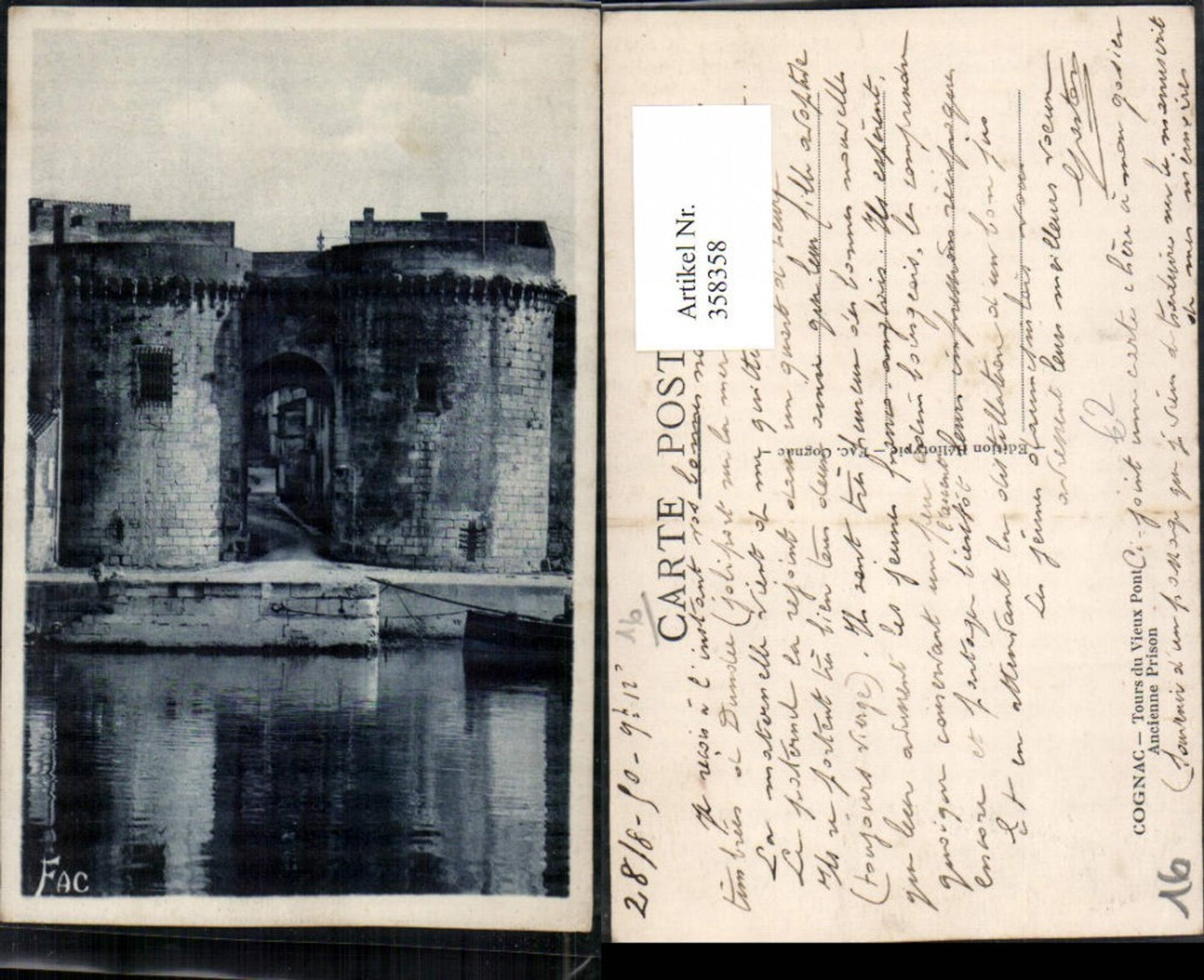 358358,Poitou-Charentes Charente Cognac Tours du Vieux Pont Ancienne Prison Gefängnis