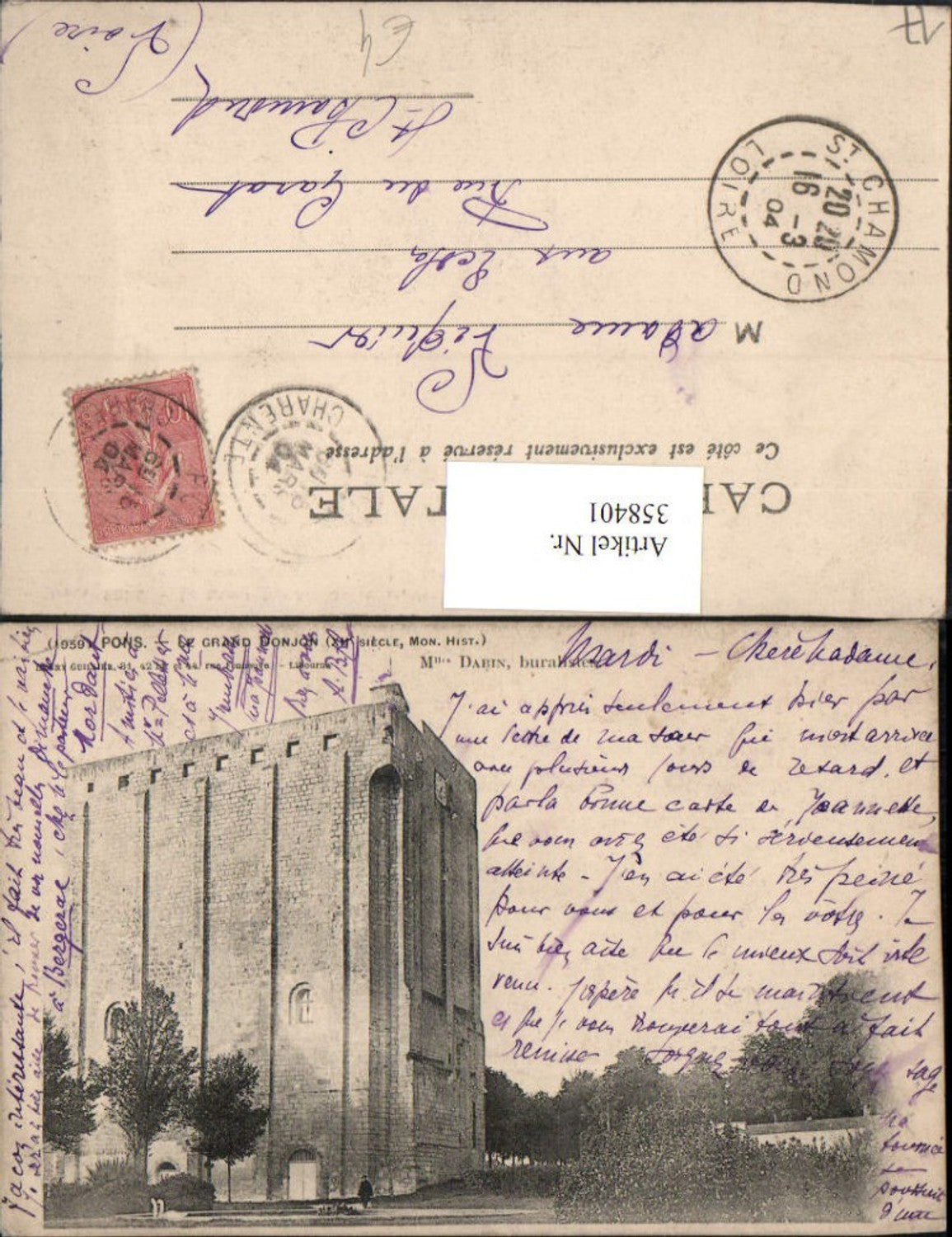 358401,Poitou-Charentes Charente-Maritime Pons Le Grand Donjon Bergfried