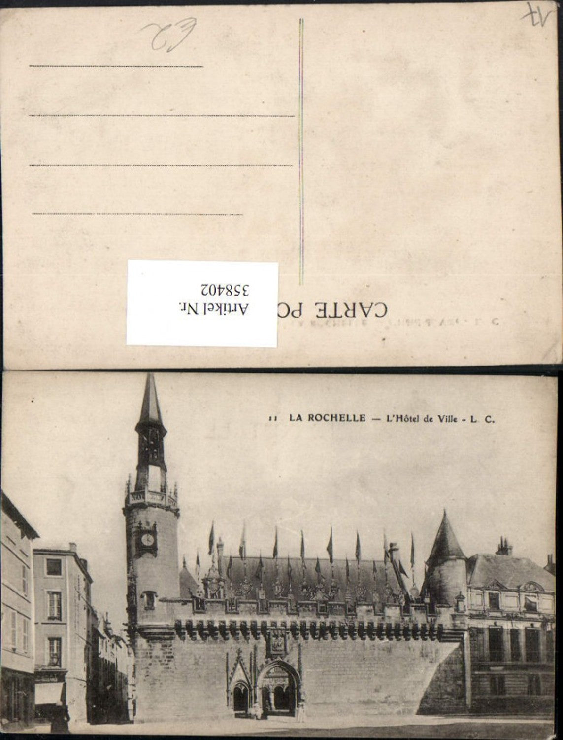 358402,Poitou-Charentes Charente-Maritime La Rochelle L'Hotel de Ville Rathaus