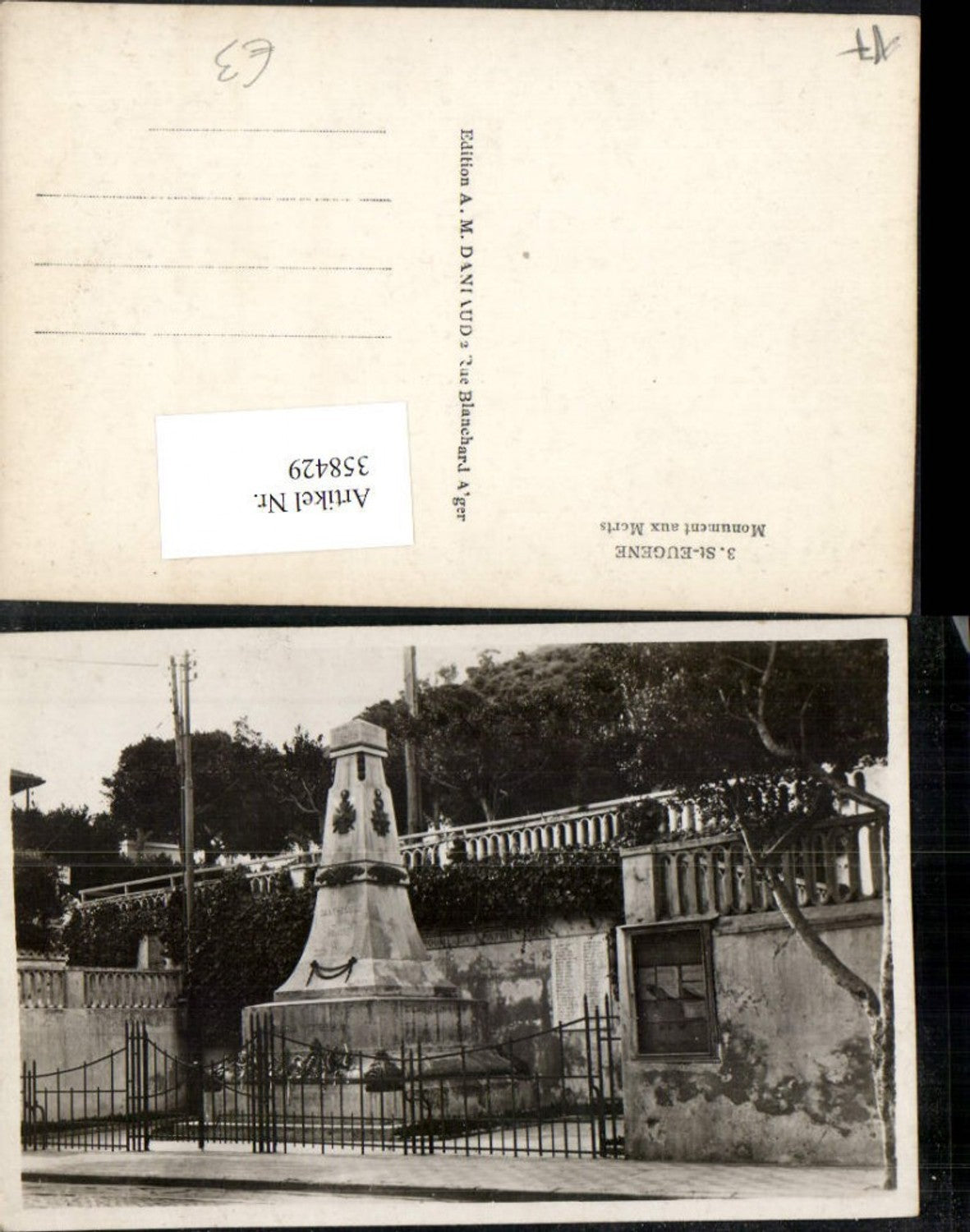 358429,Poitou-Charentes Charente-Maritime St-Eugene Monument aux Morts Kriegerdenkmal