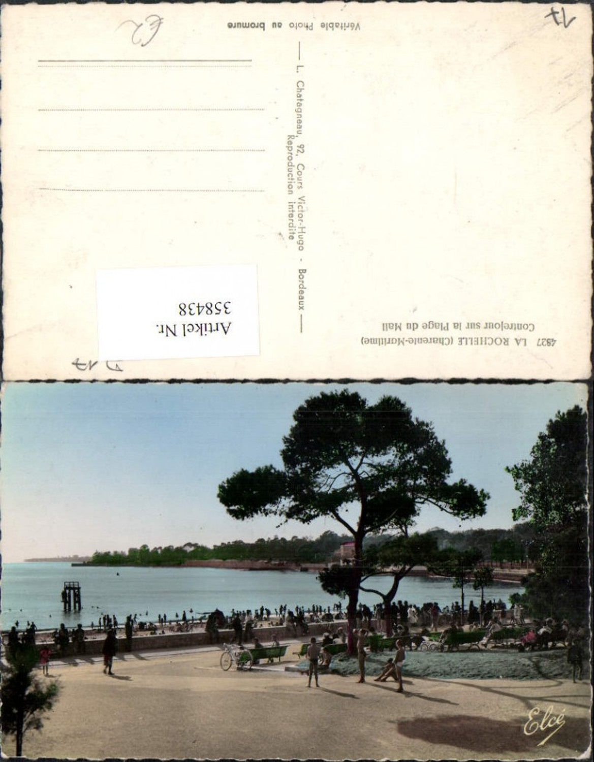 358438,Poitou-Charentes Charente-Maritime La Rochelle Contrejour sur la Plage du Mail Strand