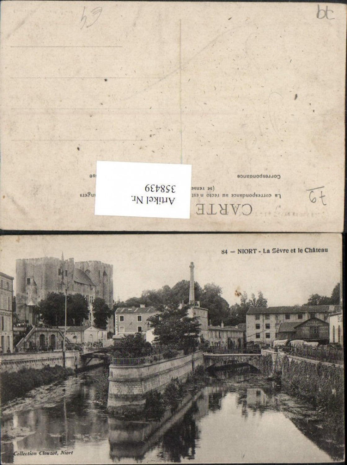 358439,Poitou-Charentes Deux-Sevres Niort La Sevre et le chateau Fluss Schloss