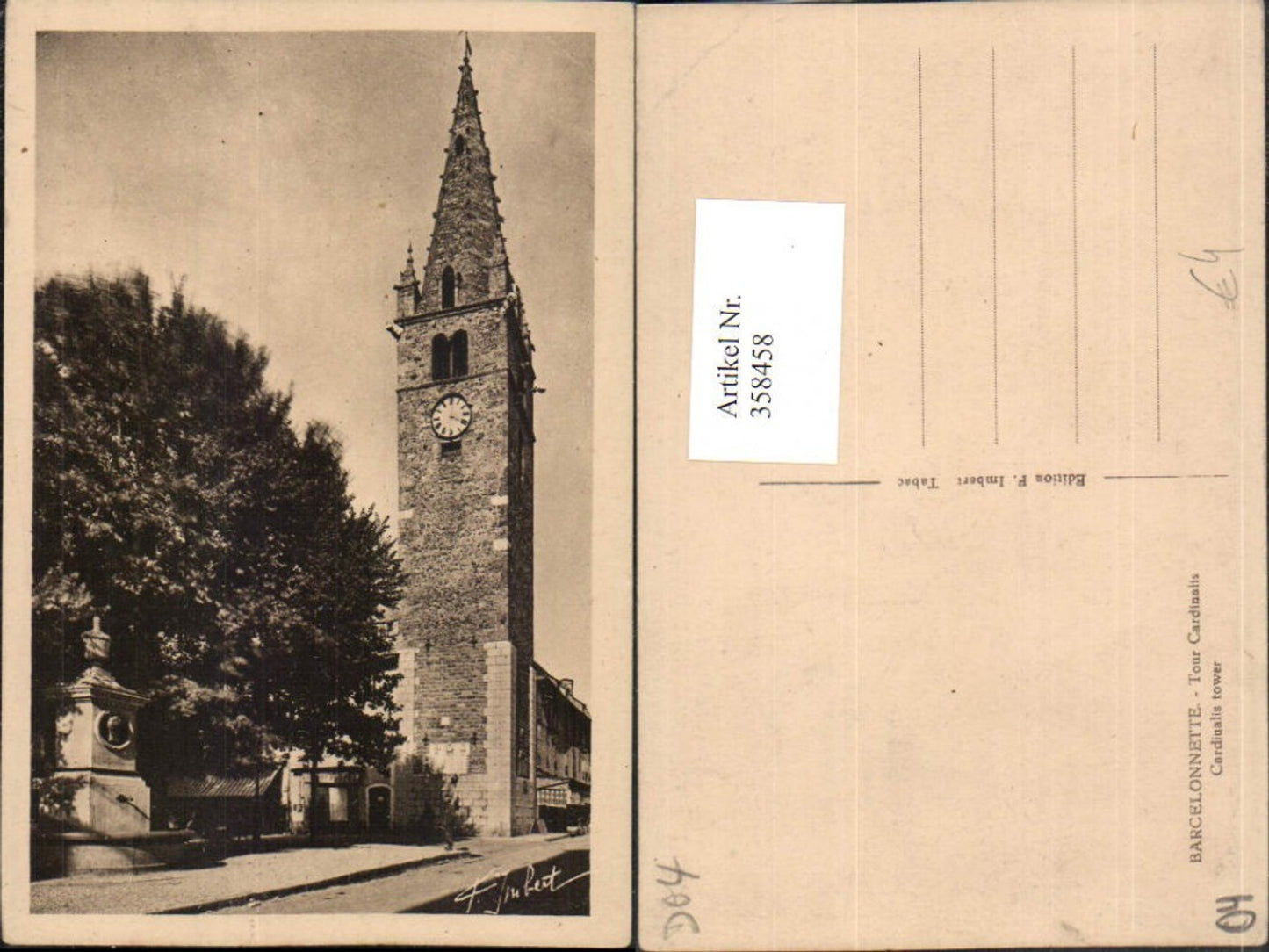 358458,Provence-Alpes-Cote-Azur Prov.  Barcelonnette Tour Cardinalis Turm