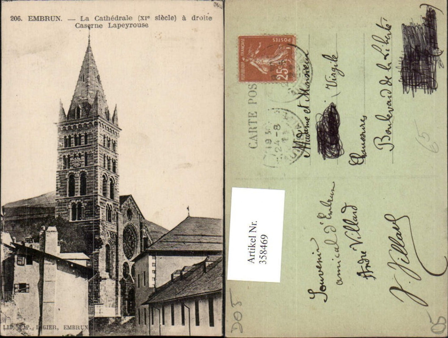 358469,Provence-Alpes-Cote-Azur Hautes-Alpes Embrun La Cathedrale Kirche Caserne Lapeyrouse