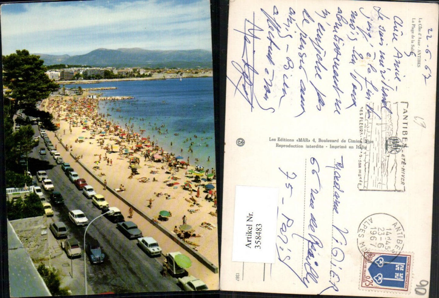 358483,Provence-Alpes-Cote-Azur Alpes-Maritimes Antibes La Plage Strand Strandleben