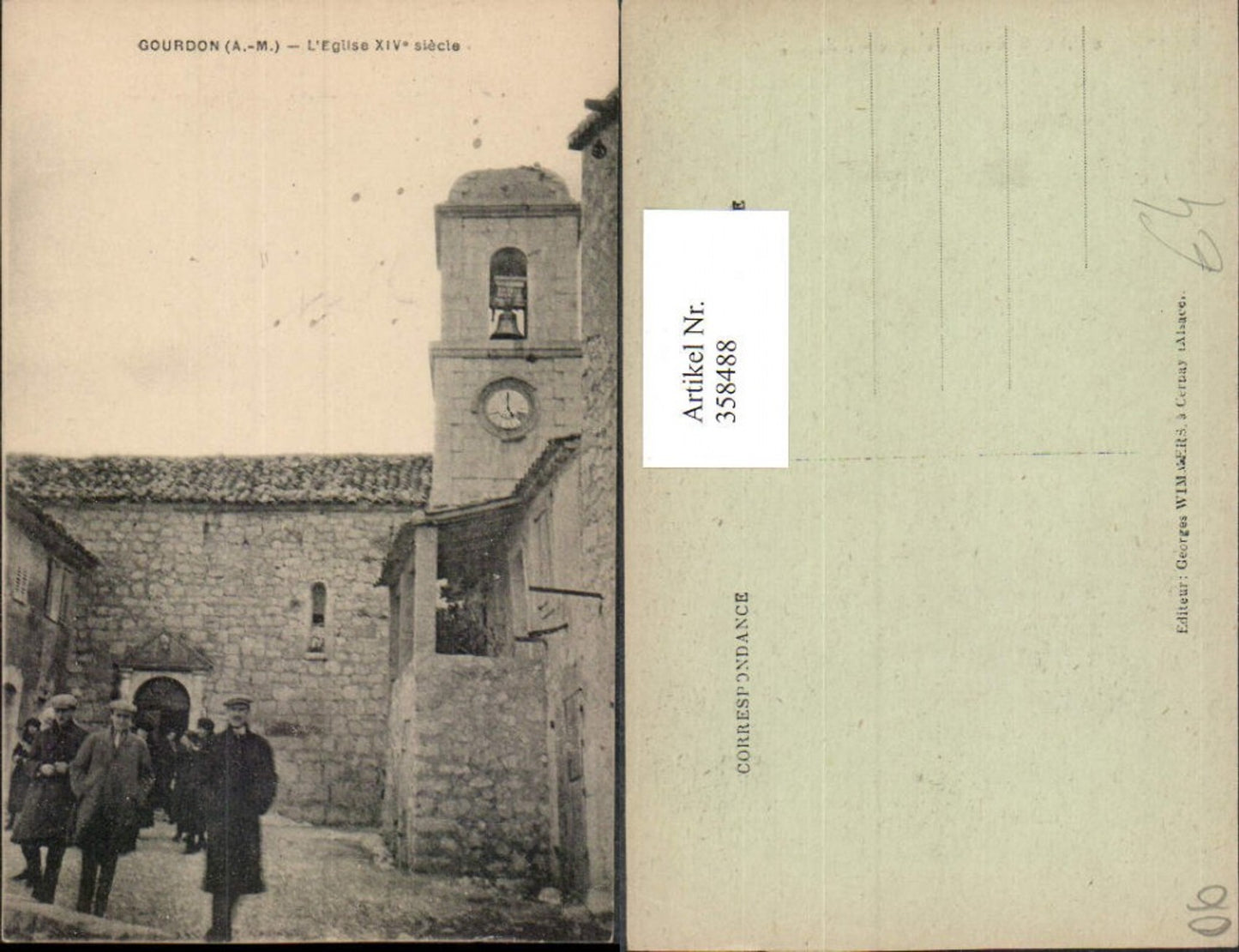 358488,Provence-Alpes-Cote-Azur Alpes-Maritimes Gourdon L'Eglise Kirche