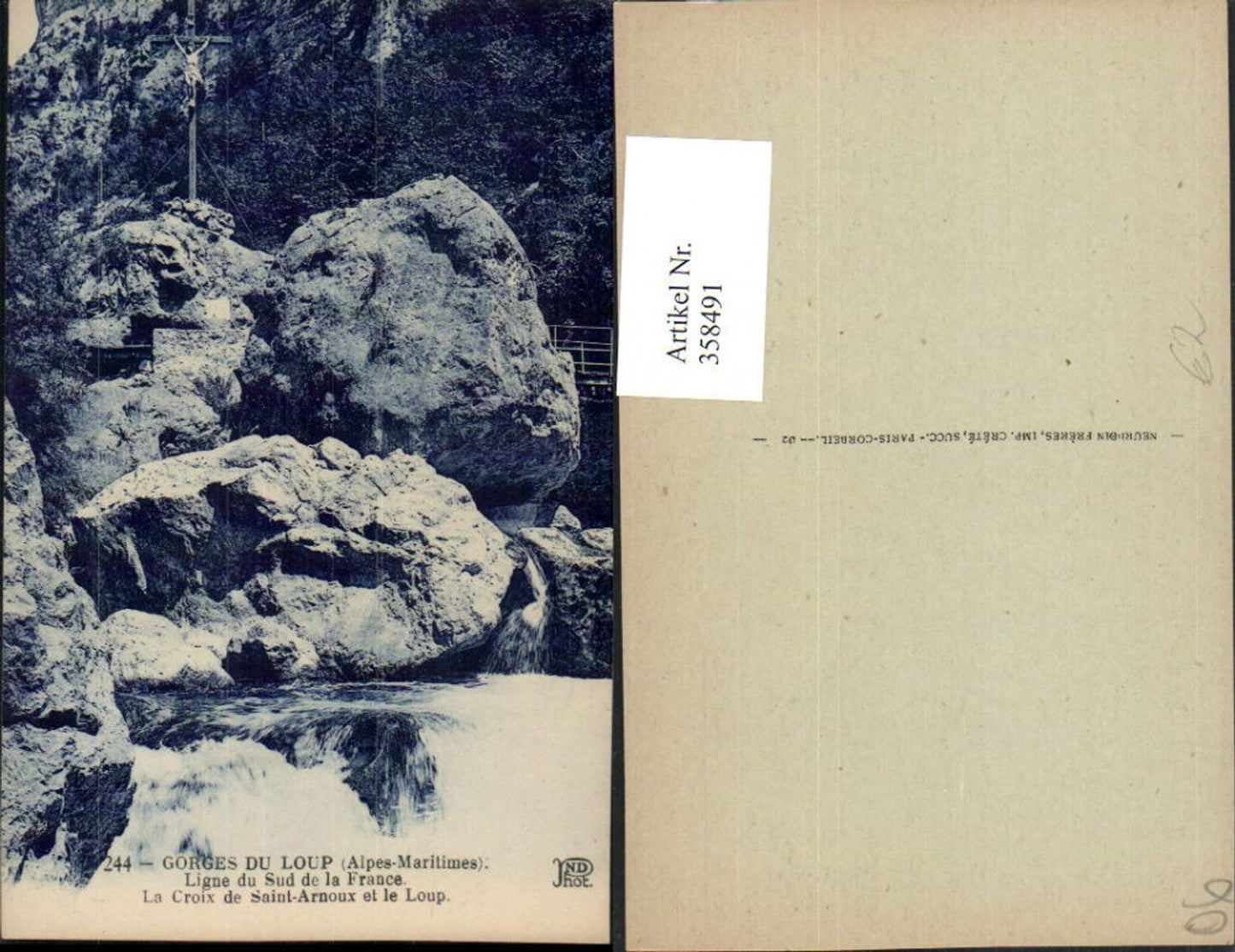 358491,Provence-Alpes-Cote-Azur Alpes-Maritimes Gorges du Loup Croix Saint-Arnoux Kruzifix