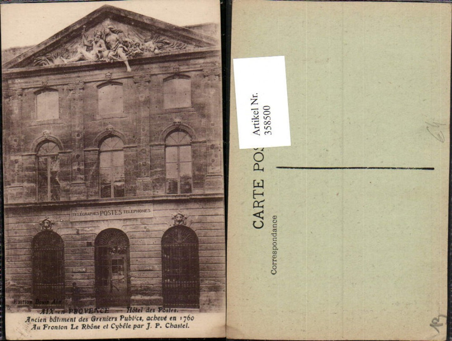 358500,Provence-Alpes-Cote-Azur Bouches-de-Rhone Aix-en-Provence Hotel des Postes Postamt