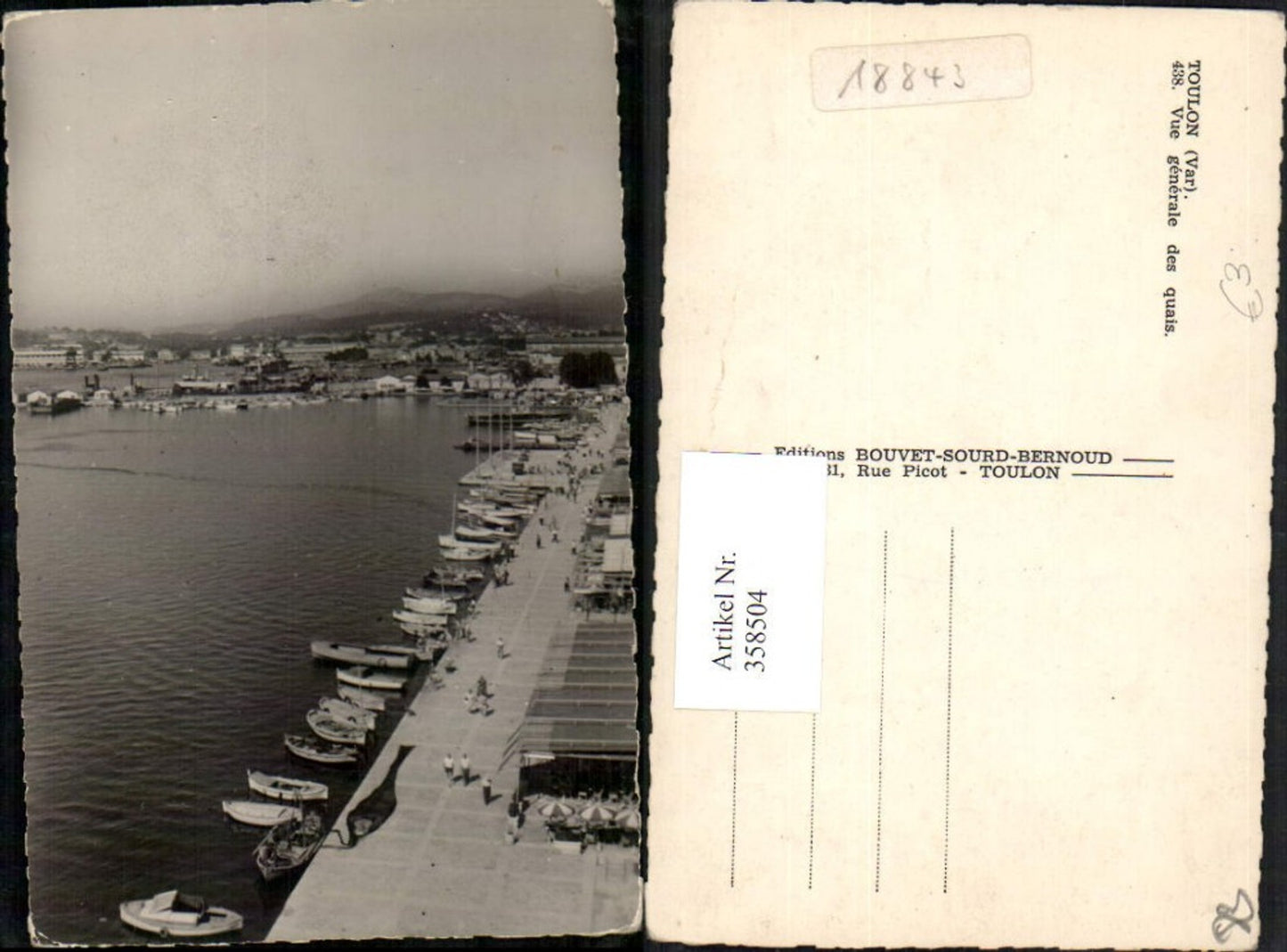 358504,Provence-Alpes-Cote-Azur Var Toulon Vue generale des quais Anlegestelle Boote