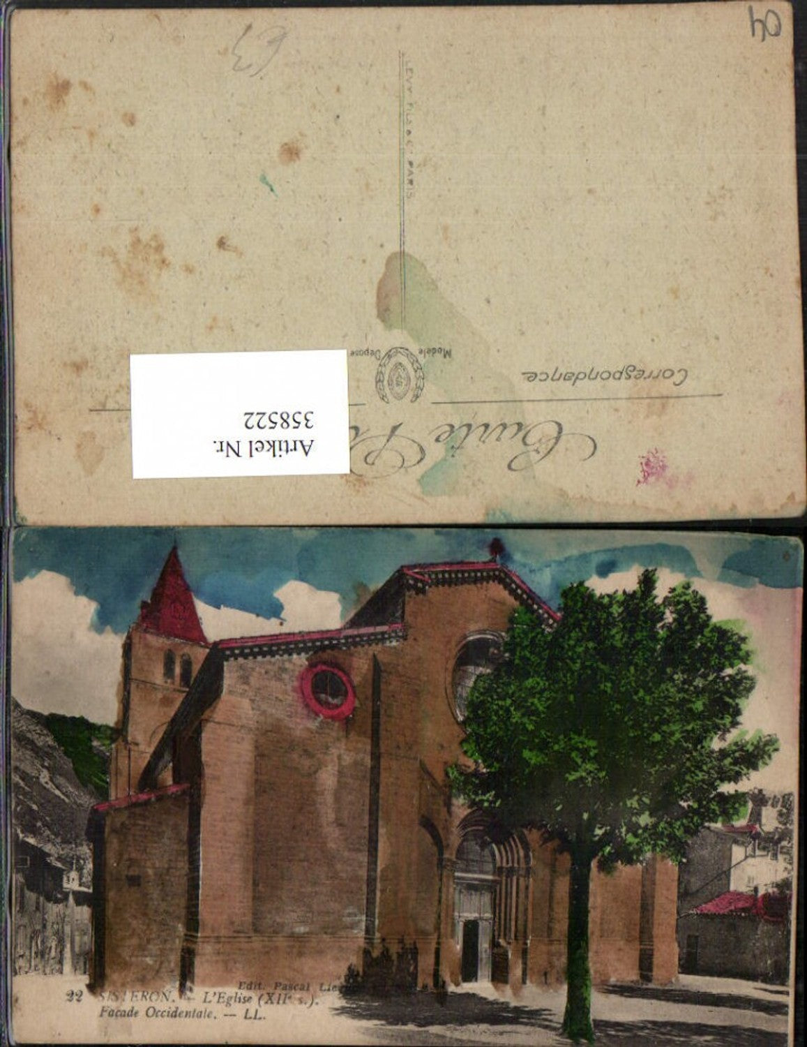 358522,Provence-Alpes-Cote-Azur Prov.  Sisteron L'Eglise Kirche