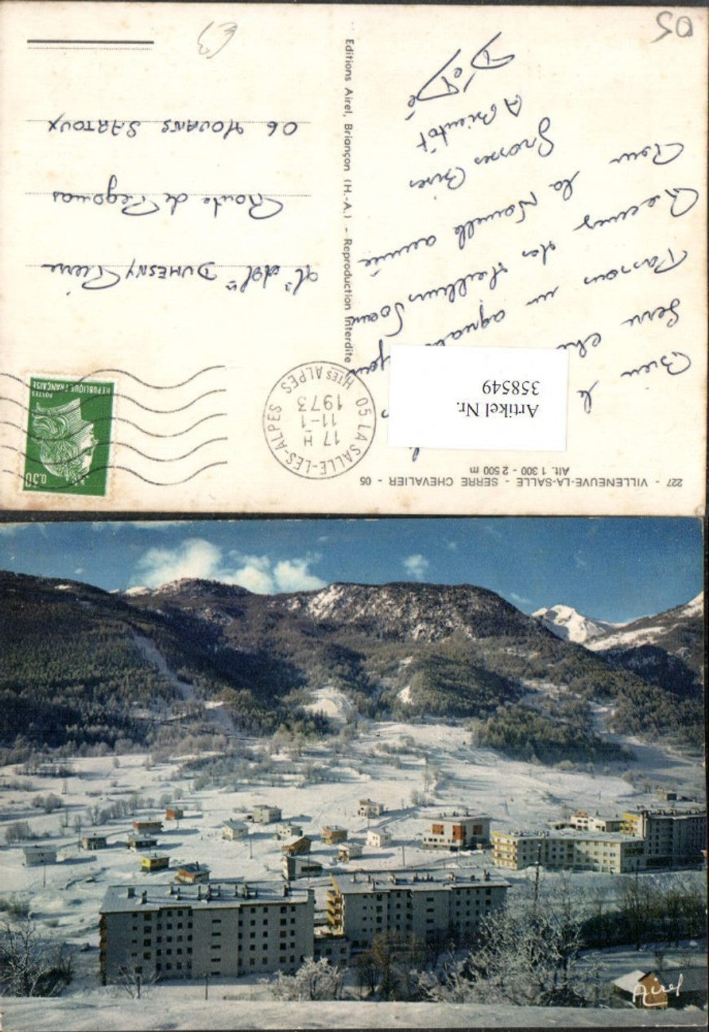 358549,Provence-Alpes-Cote-Azur Hautes-Alpes Villeneuve-la-Salle Serre Chevalier Winter picture