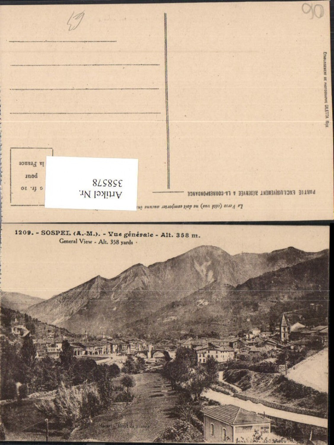 358578,Provence-Alpes-Cote-Azur Alpes-Maritimes Sospel Vue generale Totale Bergkulisse