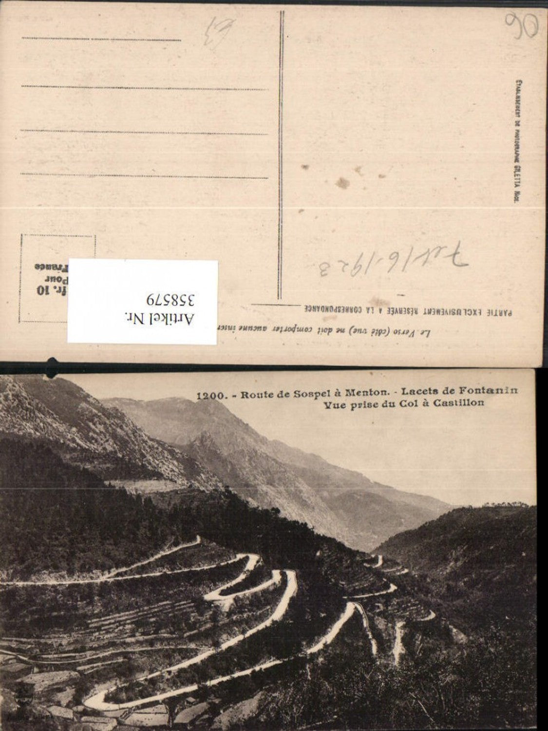 358579,Provence-Alpes-Cote-Azur Alpes-Maritimes Route Sospel a Menton Bergkulisse