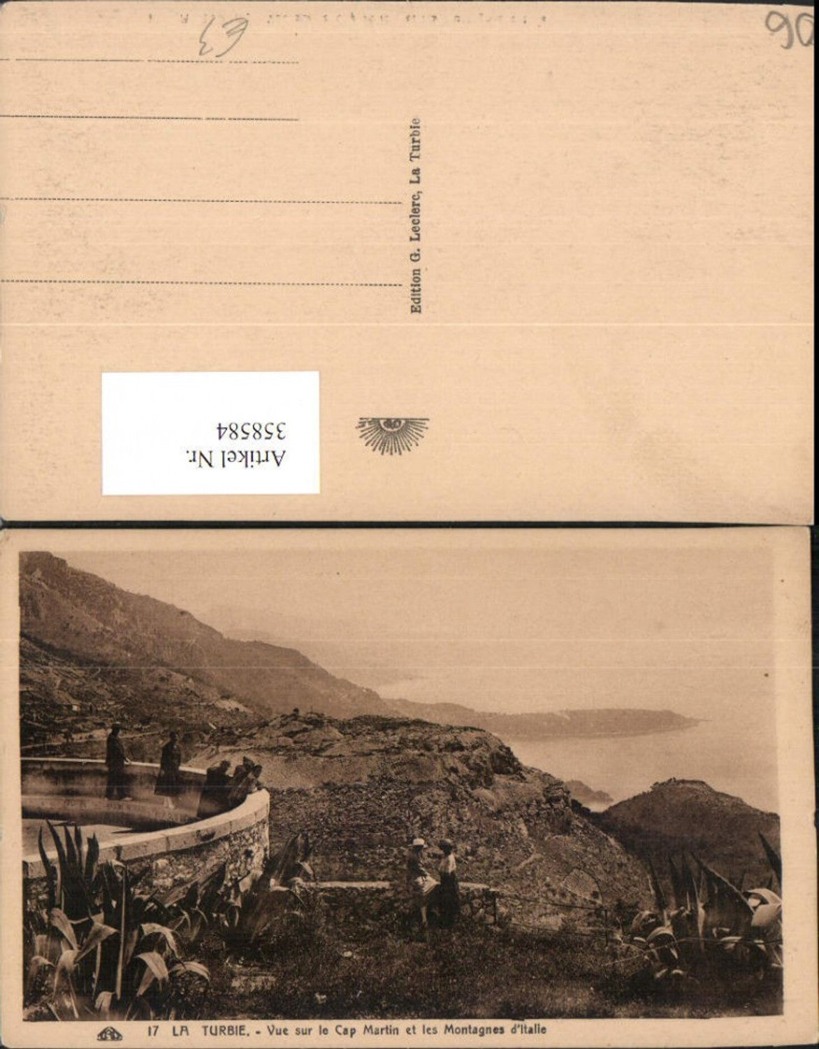 358584,Provence-Alpes-Cote-Azur Alpes-Maritimes La Turbie Vue sur le Cap Martin