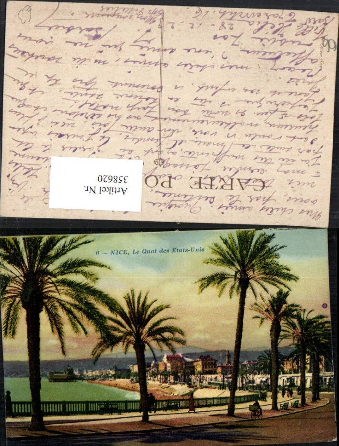 358620,Provence-Alpes-Cote-Azur Alpes-Maritimes Nice Nizza Quai des Etats-Unis Palmen