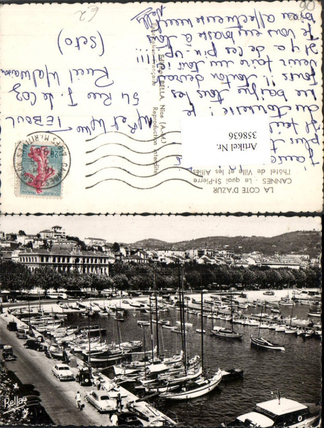 358636,Provence-Alpes-Cote-Azur Alpes-Maritimes Cannes Le quai St-Pierre Hafen Boote