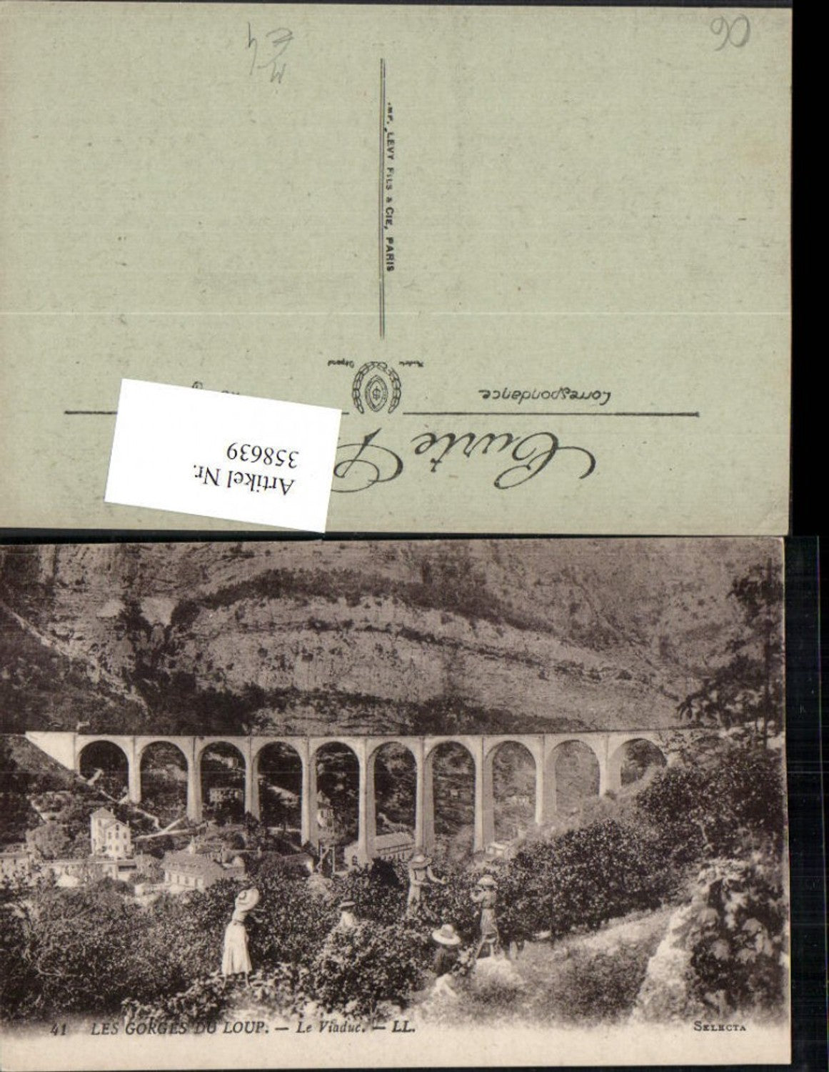 358639,Provence-Alpes-Cote-Azur Alpes-Maritimes Les Gorges du Loup Le Viaduc Viadukt Brücke