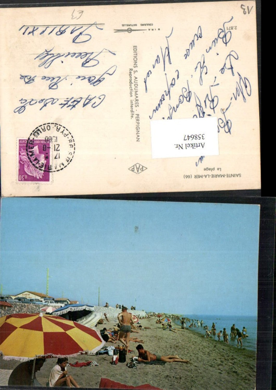 358647,Provence-Alpes-Cote-Azur Bouches-de-Rhone Sainte-Marie-la-Mer La plage Strand Strandleben