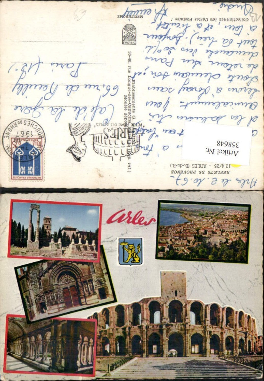 358648,Provence-Alpes-Cote-Azur Bouches-de-Rhone Arles Totale Arena Kloster Mehrbildkarte