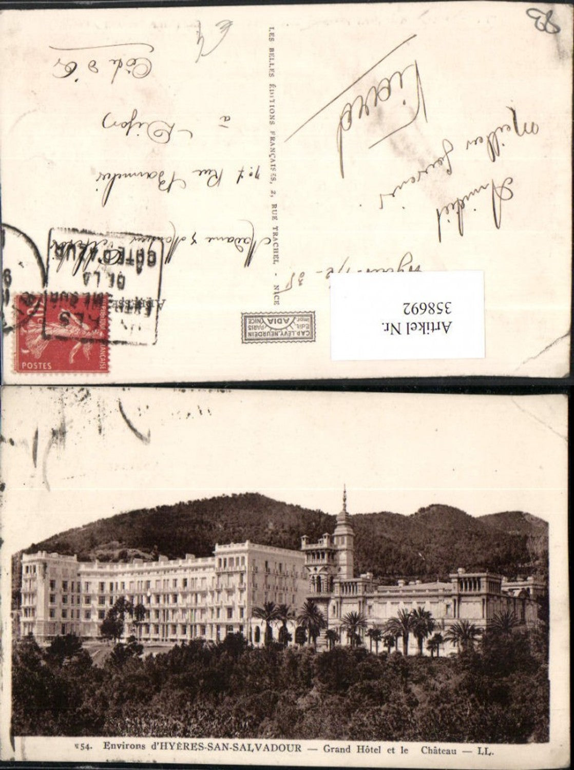 358692,Provence-Alpes-Cote-Azur Var Hyeres-San-Salvador Grand Hotel et le Chateau