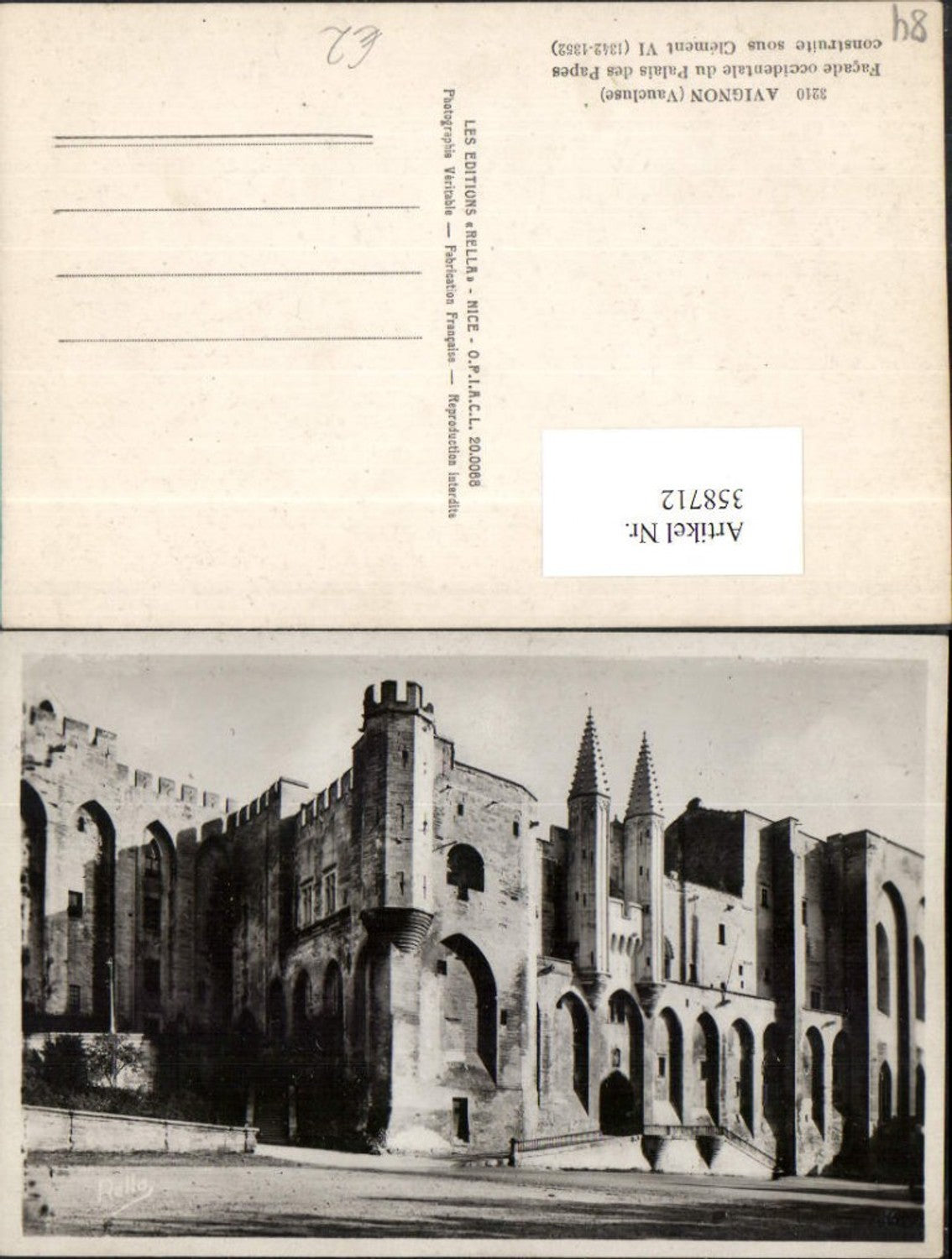 358712,Provence-Alpes-Cote-Azur Vaucluse Avignon Palais des Papes